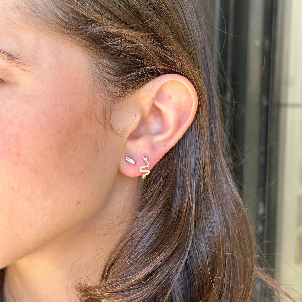 Baguette Diamond Studs - Lindsey Leigh Jewelry