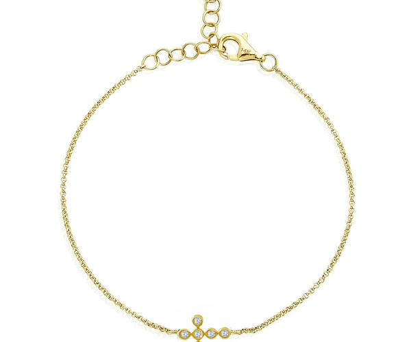 Bezel Diamond Cross Bracelet – Lindsey Leigh Jewelry