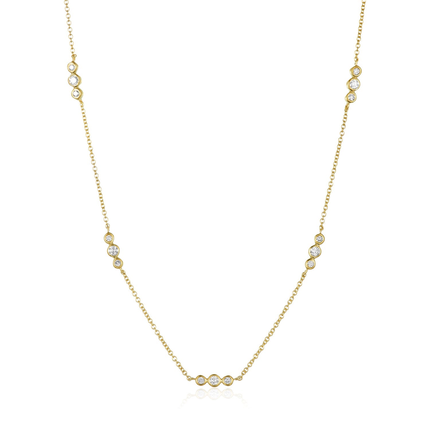 Bubble Diamond Station Necklace – Lindsey Leigh Jewelry