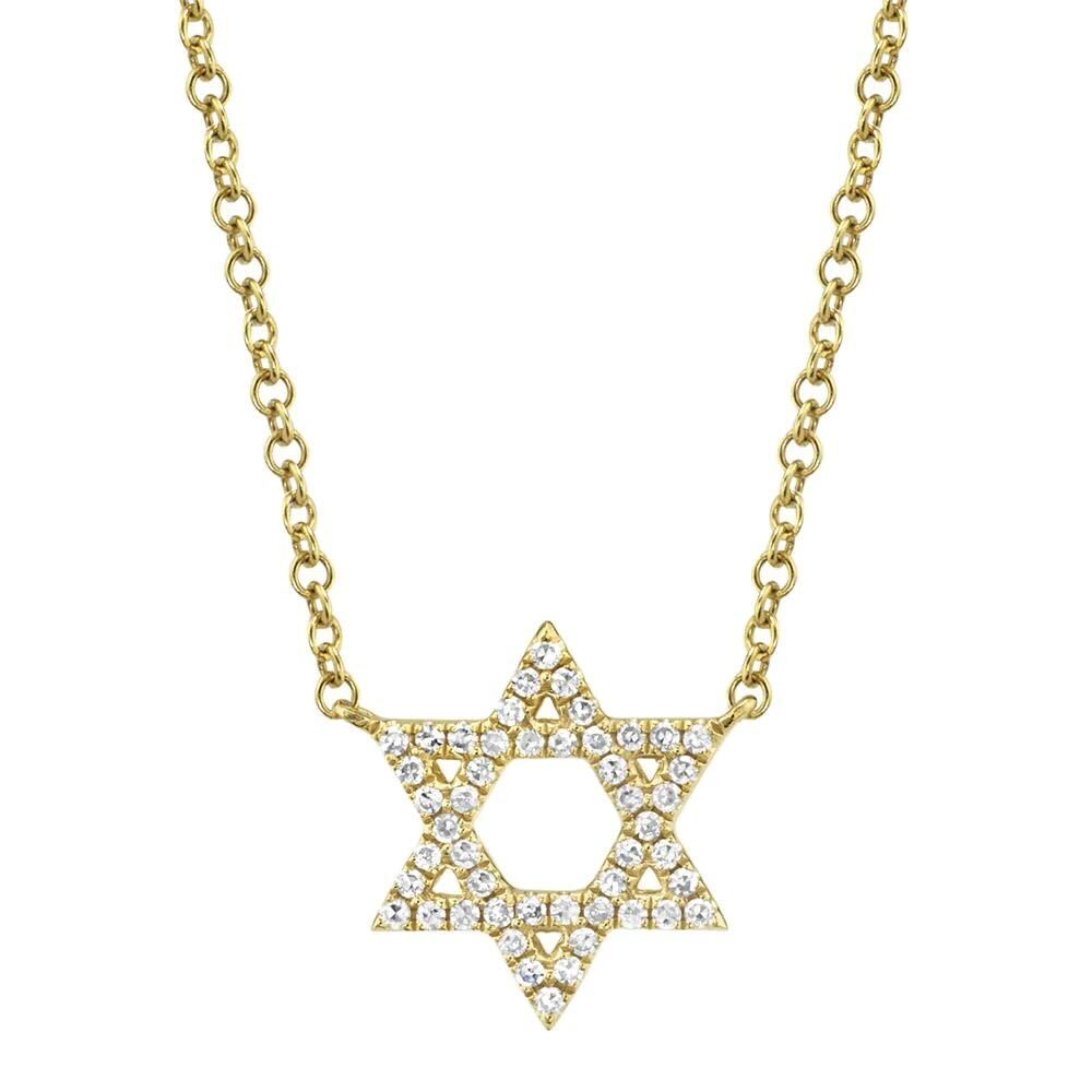 Diamond star of david necklaces Clearance