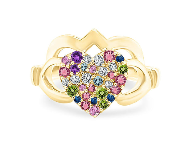 Gemstone Claddagh Ring – Lindsey Leigh Jewelry - Main Image