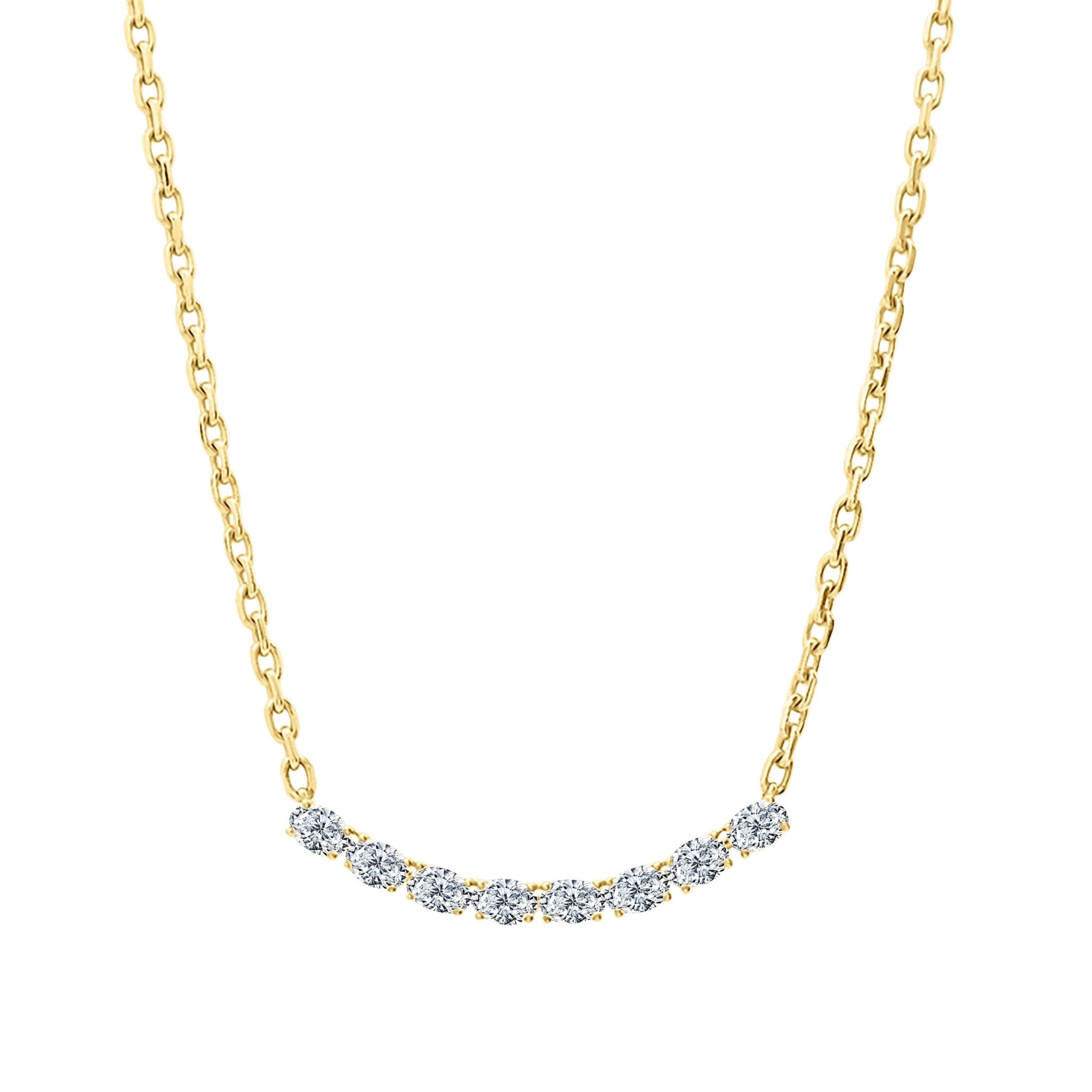 Oval deals diamond necklace