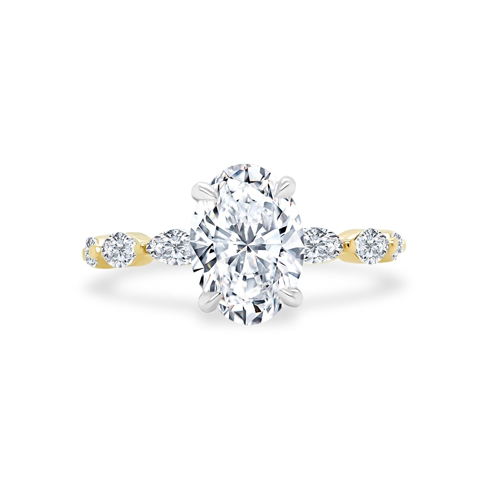 Marquise Diamond Gold Band – Lindsey Leigh Jewelry