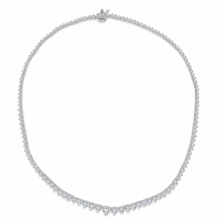 11.14cttw Natural Riveria Tennis Necklace
