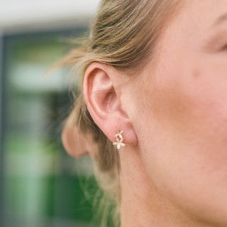 Diamond Flower Earrings
