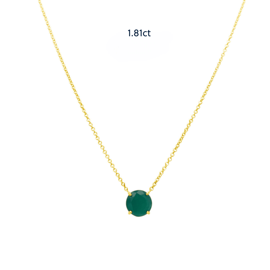 1.81ct Basket Set Colombian Emerald Necklace - Lindsey Leigh Jewelry