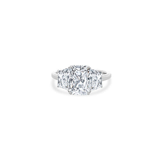 2.05ct Radiant Cut with Trapezoid Cut Side Stones   Lindsey Leigh Jewelry
