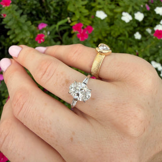 2.25ct Oval Cut With Tapered Baguettes
