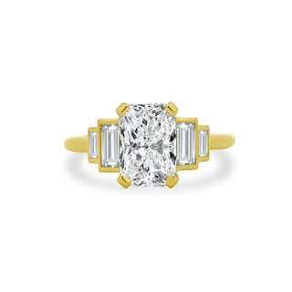 Radiant Cut With Straight Baguette Side Stones  Lindsey Leigh Jewelry.
