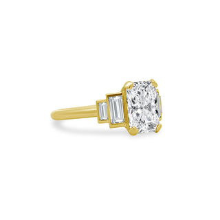 Radiant Cut With Straight Baguette Side Stones  Lindsey Leigh Jewelry.
