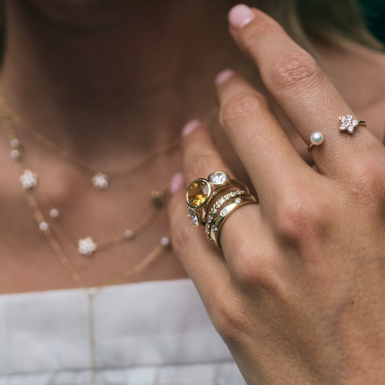 Bloom and Pearl Ring