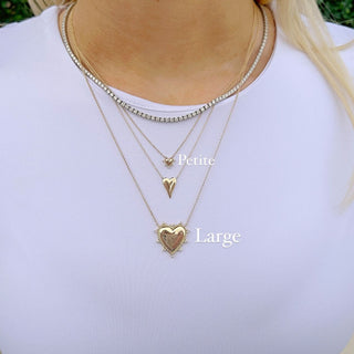 Gold Heart Necklace  Lindsey Leigh Jewelry.
