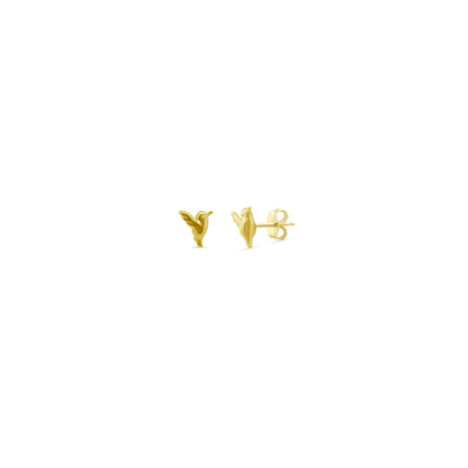 Gold Hummingbird Stud