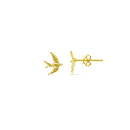 Gold Swallow Bird Stud
