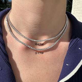 Lab Grown Diamond Tennis Necklace  Lindsey Leigh Jewelry.
