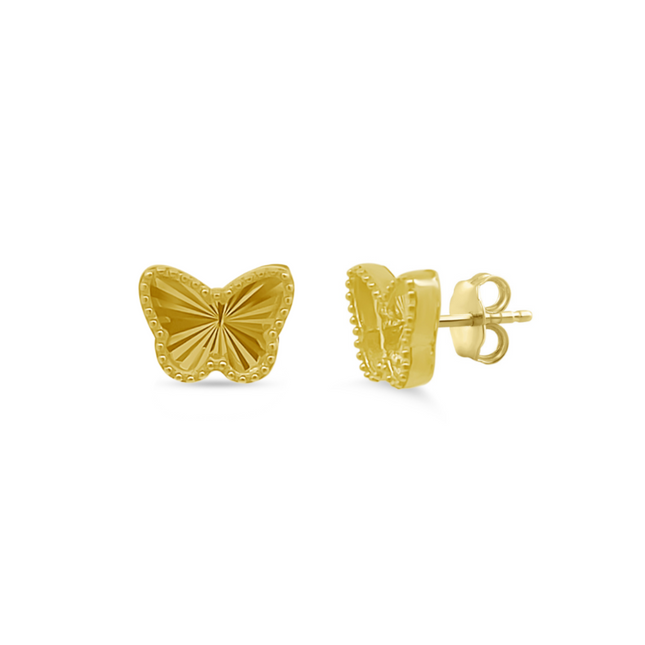 Beaded Border Butterfly Studs  Lindsey Leigh Jewelry.