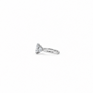 3.03ct Oval Cut with Half Moon Cut Side Stones
