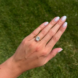 3.0ct Bezel and Prong Set Cushion Cut Solitaire

