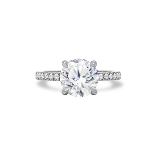 3.01ct Round Diamond on Diamond Band  Lindsey Leigh Jewelry.
