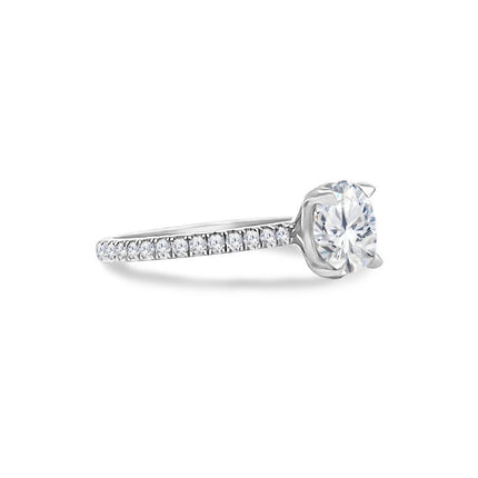 3.01ct Round Diamond on Diamond Band - Lindsey Leigh Jewelry