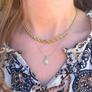 Diamond Bezel Halo Miraculous Medal  Lindsey Leigh Jewelry.
