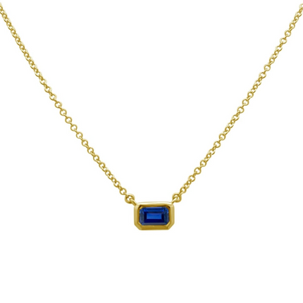 Gemstone Bezel Necklace