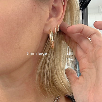 Open Gold Tube Hoops