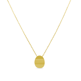 Elongated Curved Disc Necklace  Lindsey Leigh Jewelry.

