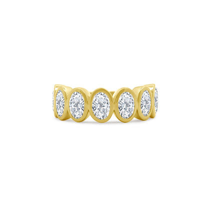7 Diamond Oval Bezel Lab Grown Band