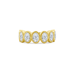7 Diamond Oval Bezel Lab Grown Band
