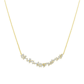 Scattered Diamond Curve Necklace  Lindsey Leigh Jewelry.

