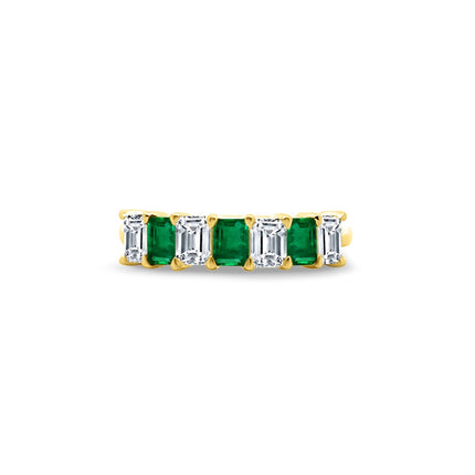Chasing Diamond & Gemstone Emerald Cut Band