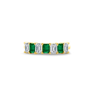 Chasing Diamond & Gemstone Emerald Cut Band
