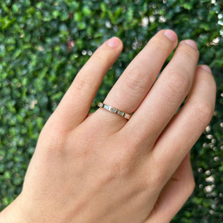 Baguette Diamond Inlay Band
