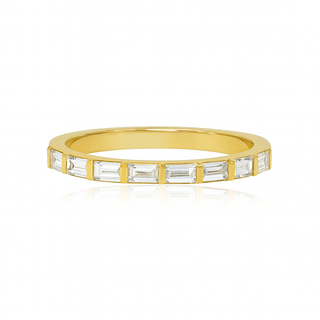 Baguette Eternity Band Yellow Gold   Lindsey Leigh Jewelry

