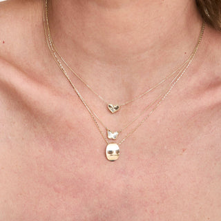 Elongated Curved Disc Necklace  Lindsey Leigh Jewelry.
