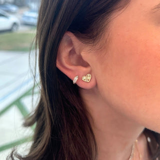 Beaded Border Heart Studs  Lindsey Leigh Jewelry.
