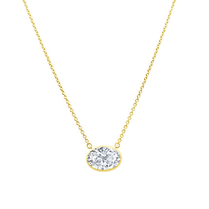 Bezel Oval Necklace