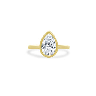 Bezel Pear Solitaire  Lindsey Leigh Jewelry.
