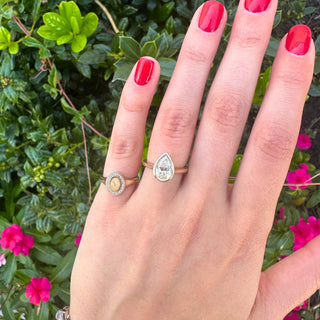 Bezel Pear Solitaire  Lindsey Leigh Jewelry.
