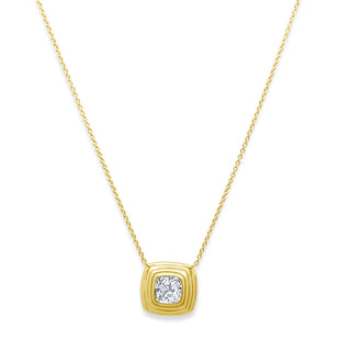 Bezeled Diamond Necklace
