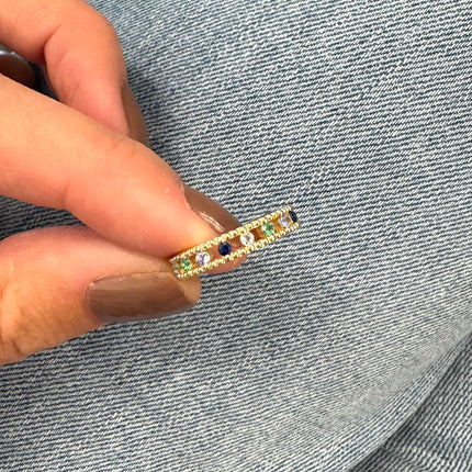 Birthstone Cage Ring