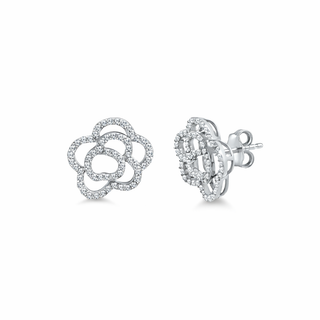 Diamond Rose Studs
