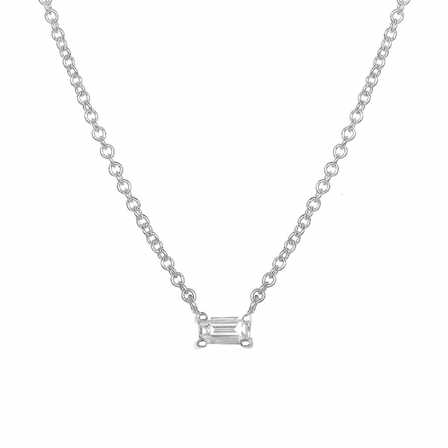 Baguette Diamond Necklace