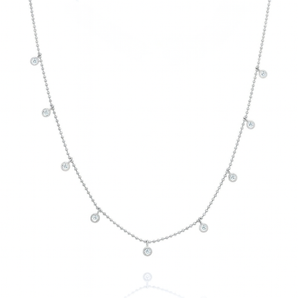 Diamond Bezel Bead Necklace