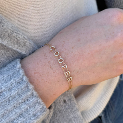 Cooper Diamond Personalized Name Bracelet