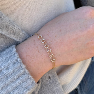 Cooper Diamond Personalized Name Bracelet
