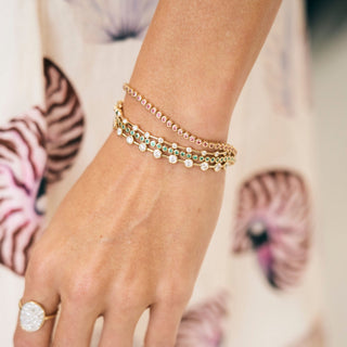 Dainty Bezel Set Gemstone Tennis Bracelet
