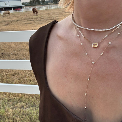 Diamond Bezel Lariat Lifestyle
