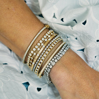 Diamond Hinge Bangle  Lindsey Leigh Jewelry Lifestyle
